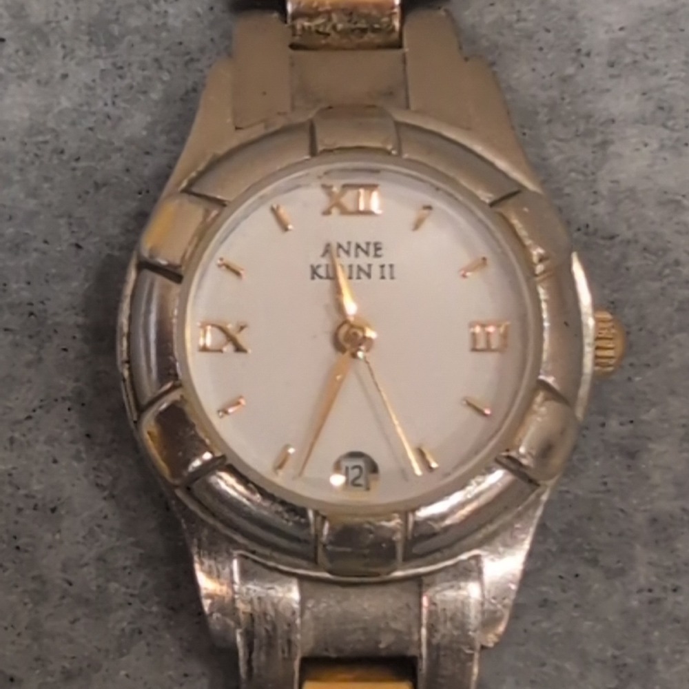 Anne Klein II Women's Two Tone Silver Gold Dial Roman Numeral Quartz Watch New B
